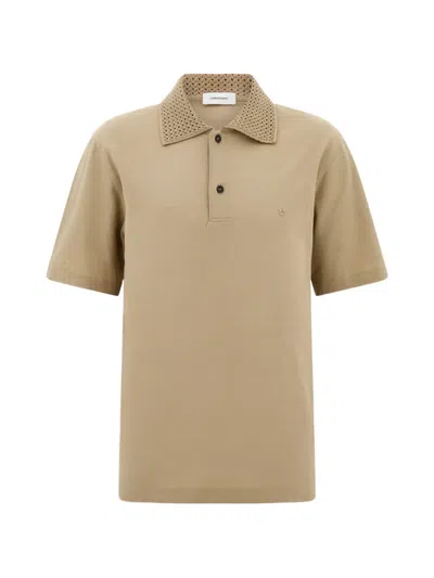 Ferragamo Polo Shirt With Knitted Collar In Animal Print