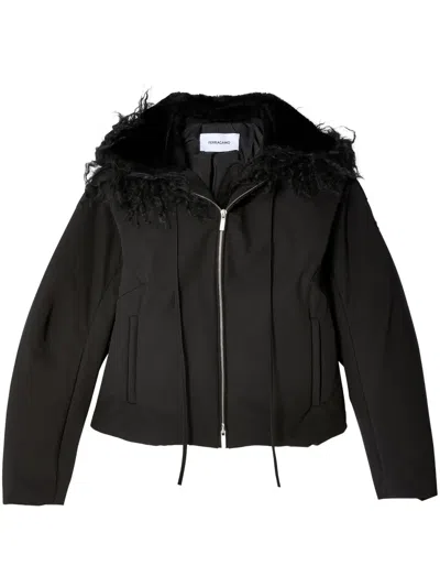 Ferragamo Poly Jacket In Black