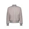 Ferragamo Rhinoceros Quilted Gancini Blouson Jacket In Grey In Multi