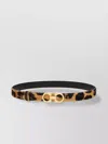 Ferragamo Pony Hair Animal-print Gancini Belt