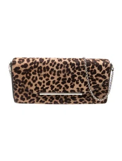 Pre-owned Ferragamo Ponyhair Clutch In Neutrals