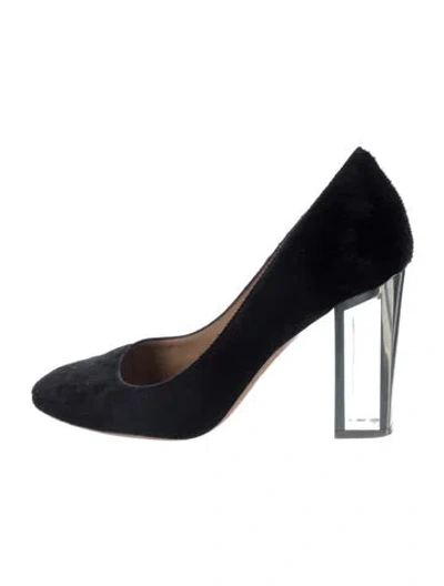 Pre-owned Ferragamo Ponyhair Pumps In Black