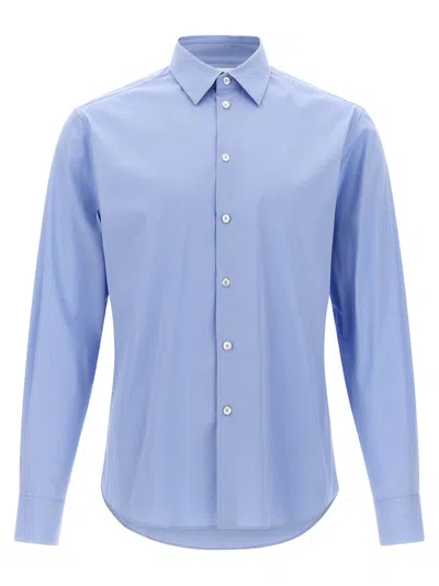Ferragamo Poplin Shirt Shirt And Blouse In Blue