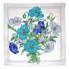 Ferragamo Poppies Printed Silk Foulard In White