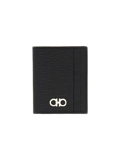 Ferragamo Portacarte In Pelle In Black