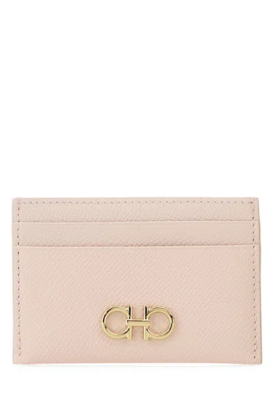 Ferragamo Light Pink Leather Card Holder