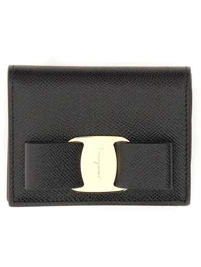 Ferragamo Portafoglio Mini Con Logo In Black