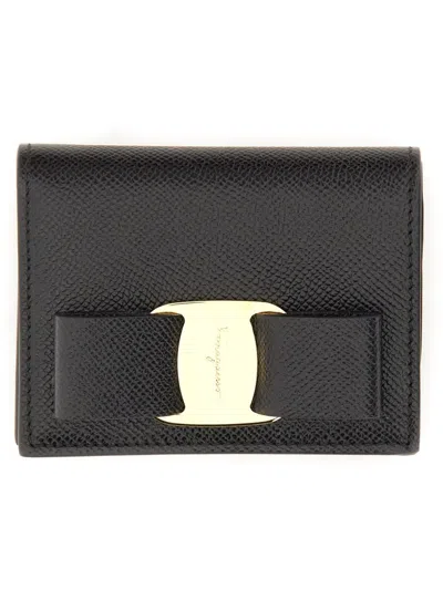 Ferragamo Portafoglio Mini Con Logo In Black