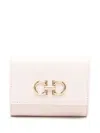 Ferragamo Trifold Wallet Gancini Leather Gold-tone