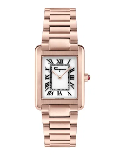 Ferragamo Portrait Bracelet Watch In Gold