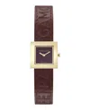 Ferragamo Portrait Leather Watch In Brown