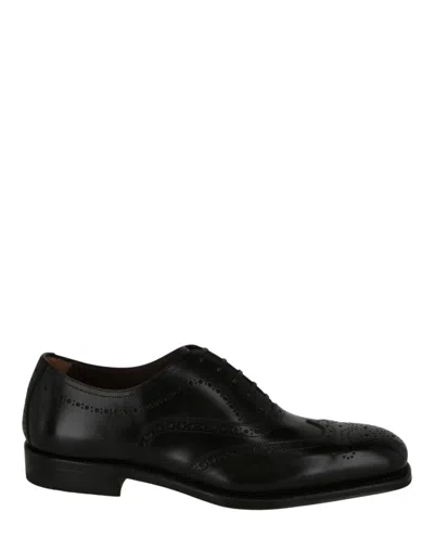 Ferragamo Poveda Dress Shoes In Black