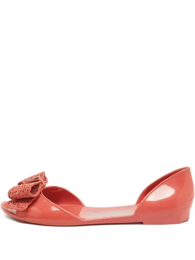Pre-owned Ferragamo Preita Bow-detail Sandals In Pink