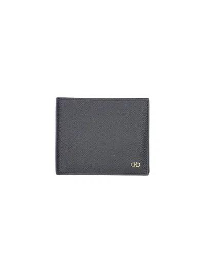 Ferragamo Premium Calf Leather Wallet With Fabric-blend Lining In White