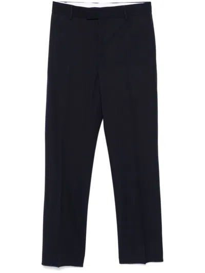 Ferragamo Pressed-crease Trousers In Blue