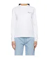 Ferragamo White Printed Long Sleeve T-shirt In White