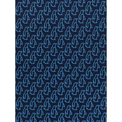 Ferragamo Print Tie In Blue