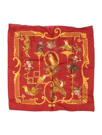 Pre-owned Ferragamo Printed Bandana W/ Tags In Red