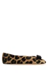 Ferragamo Vanna Leopard-print Calf Hair Ballet Flats In Brown