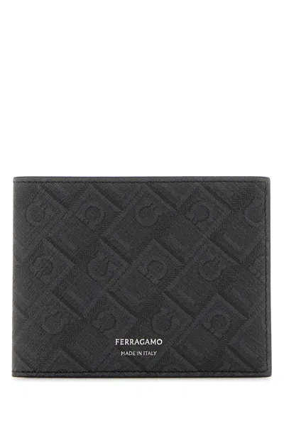 Ferragamo Printed Canvas Wallet