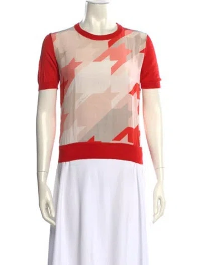 Pre-owned Ferragamo Printed Crew Neck Sweater In Multi