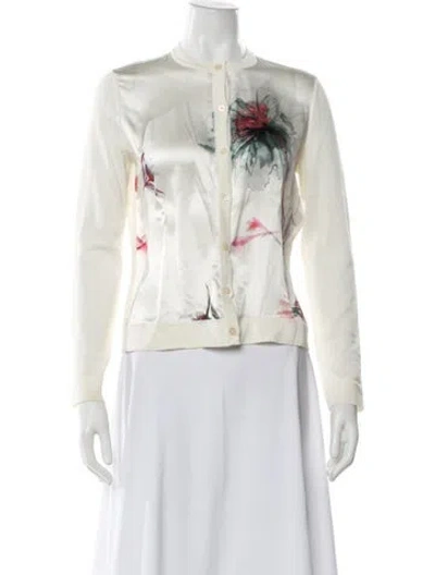 Pre-owned Ferragamo Printed Crew Neck Sweater In Neutral