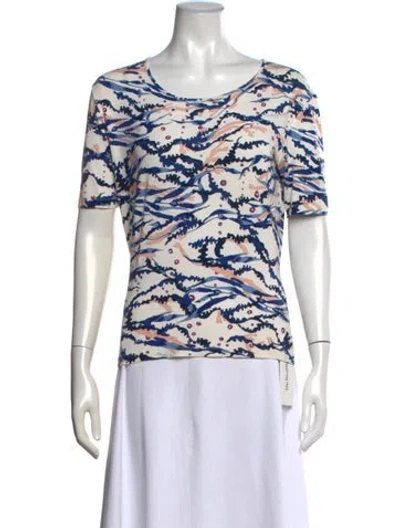 Pre-owned Ferragamo Printed Crew Neck T-shirt In Multicolor