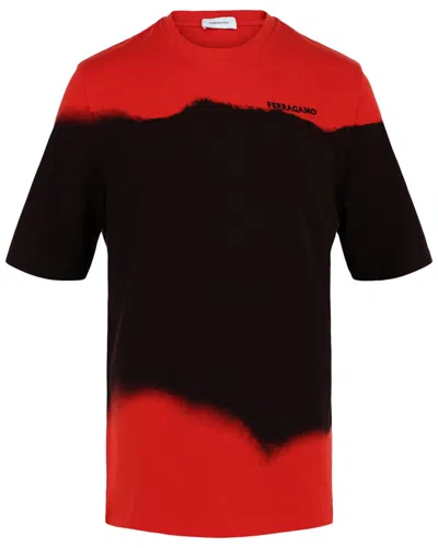 Ferragamo Printed Crewneck Short Sleeve T-shirt In Multi