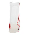 Ferragamo Asymmetrical Draped Midi Dress In White