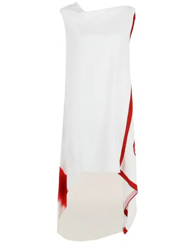 FERRAGAMO FERRAGAMO PRINTED DRAPED HIGH-LOW DRESS
