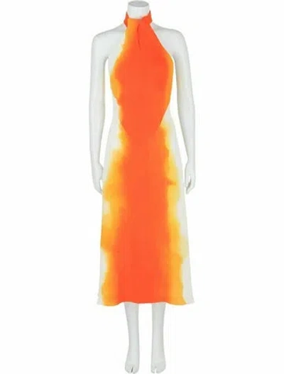 Pre-owned Ferragamo Printed Dress W/ Tags In White