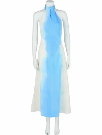 Pre-owned Ferragamo Printed Dress W/ Tags In White