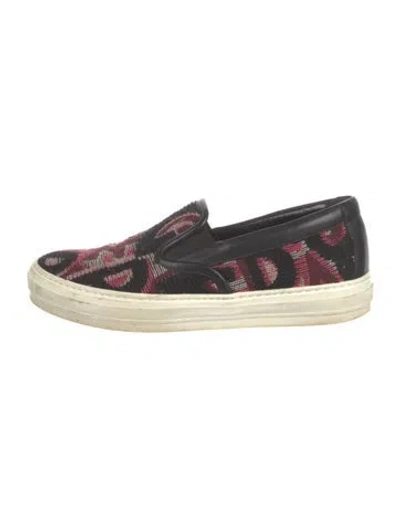 Pre-owned Ferragamo Printed Espadrilles In Black