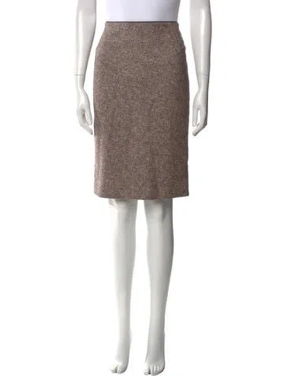 Pre-owned Ferragamo Printed Knee-length Skirt In Neutral