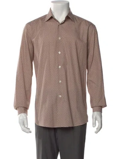 Pre-owned Ferragamo Printed Long Sleeve Shirt In Neutral