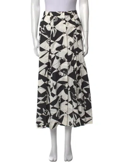 Pre-owned Ferragamo Printed Midi Length Skirt In Multi