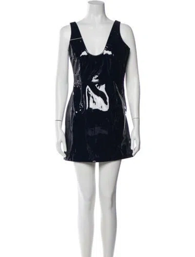 Pre-owned Ferragamo Printed Mini Dress In Blue