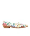 Ferragamo Printed Pattern Flat Shoes In White