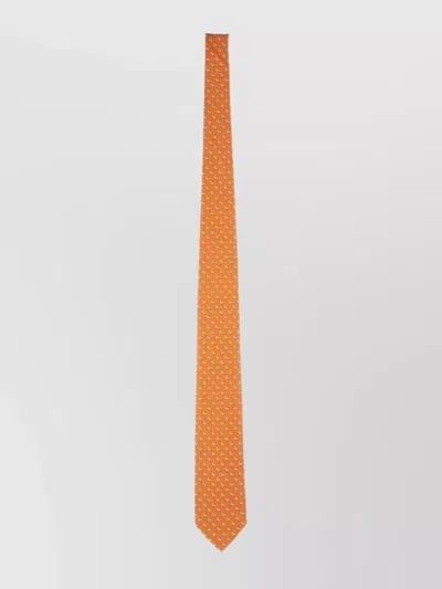 FERRAGAMO PRINTED PATTERN SLIM TIE