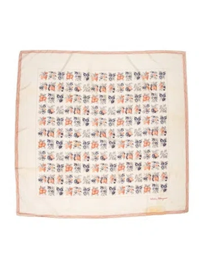 Pre-owned Ferragamo Printed Scarf In Neutral