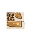 Ferragamo Logo-print Chains Silk Scarf In Nude