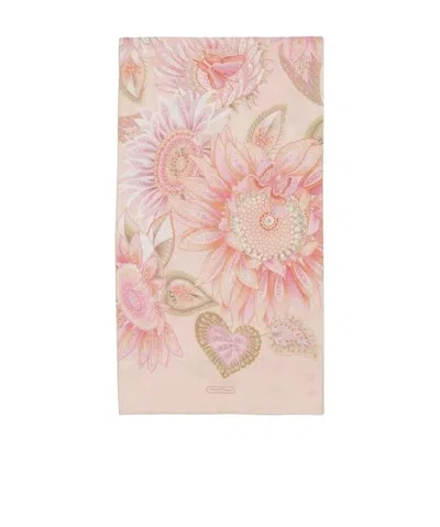 Ferragamo Printed Scarf In Pink
