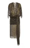 Ferragamo Printed Silk-blend Midi Dress In Multi