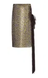 Ferragamo Printed Silk-blend Midi Skirt In Animal Print