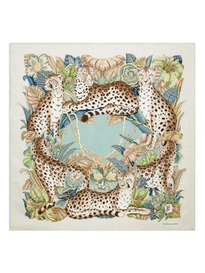 FERRAGAMO PRINTED SILK FOULARD