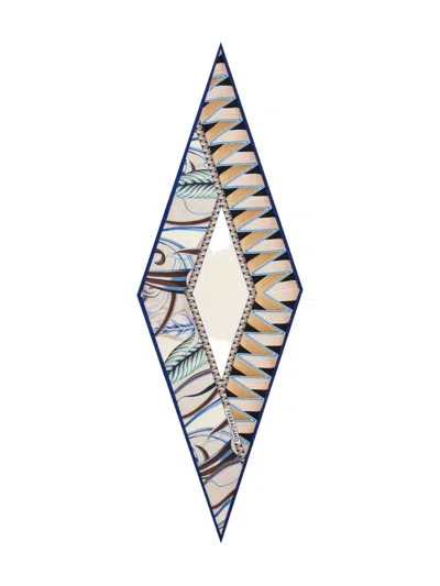 Ferragamo Printed Silk Foulard In Brown