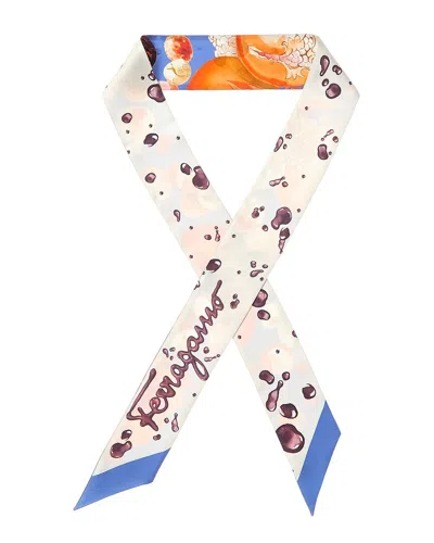 Ferragamo Printed Silk Scarf In Multi