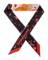 Ferragamo Fig Print Silk Bandeau In Black