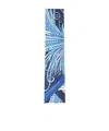 Ferragamo Printed Silk Scarf In Blue