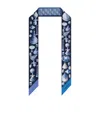 Ferragamo Printed Silk Scarf In Blue